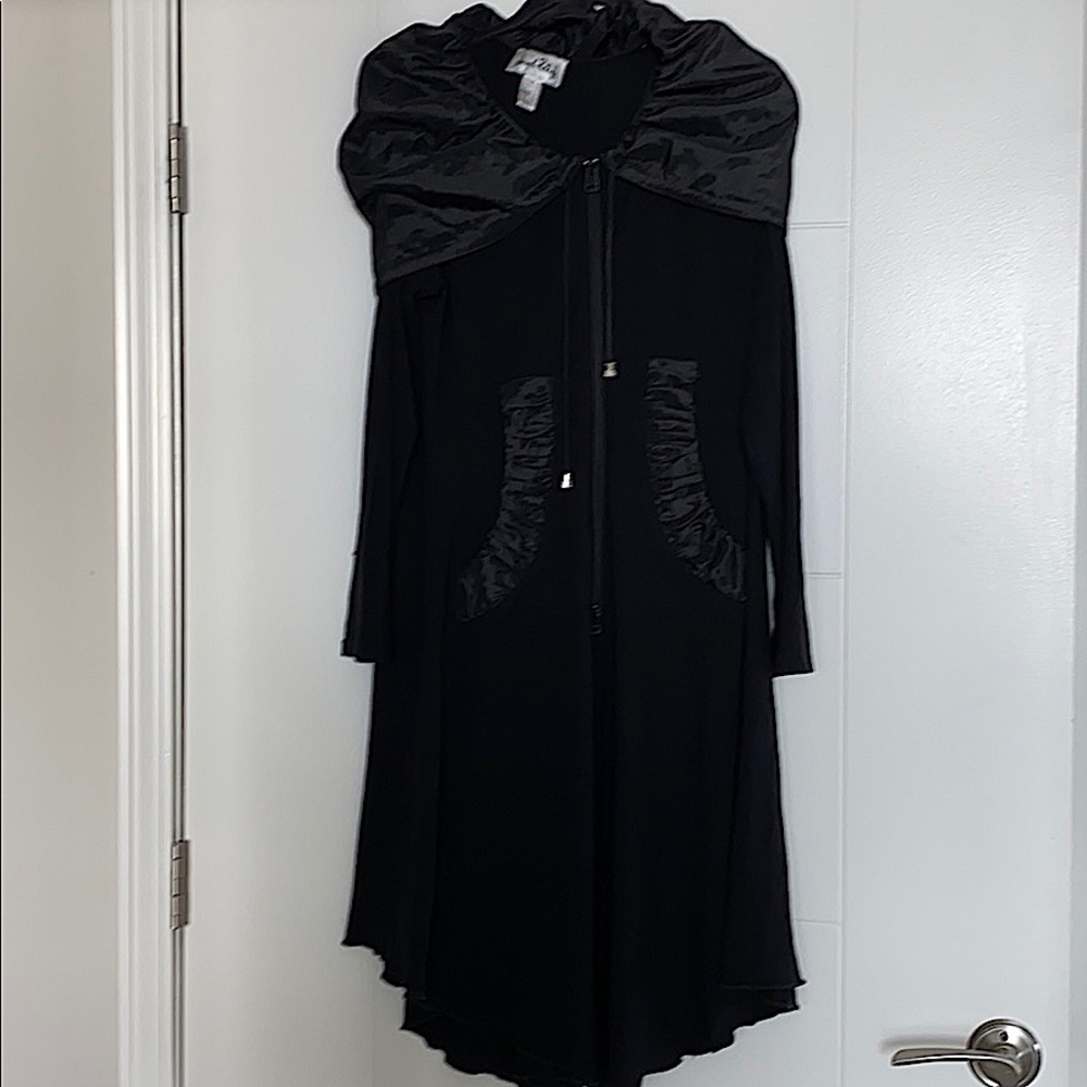 Joseph Ribkoff Sweater Coat with Hood Size 14